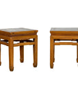 Pair of Vintage Chinese Ming Dynasty Style Waisted Side Tables with Stretchers-1. Asian & Chinese Furniture, Art, Antiques, Vintage Home Décor for sale at FEA Home