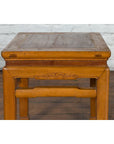 Pair of Vintage Chinese Ming Dynasty Style Waisted Side Tables with Stretchers-7. Asian & Chinese Furniture, Art, Antiques, Vintage Home Décor for sale at FEA Home