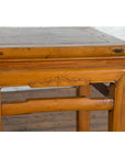 Pair of Vintage Chinese Ming Dynasty Style Waisted Side Tables with Stretchers-8. Asian & Chinese Furniture, Art, Antiques, Vintage Home Décor for sale at FEA Home