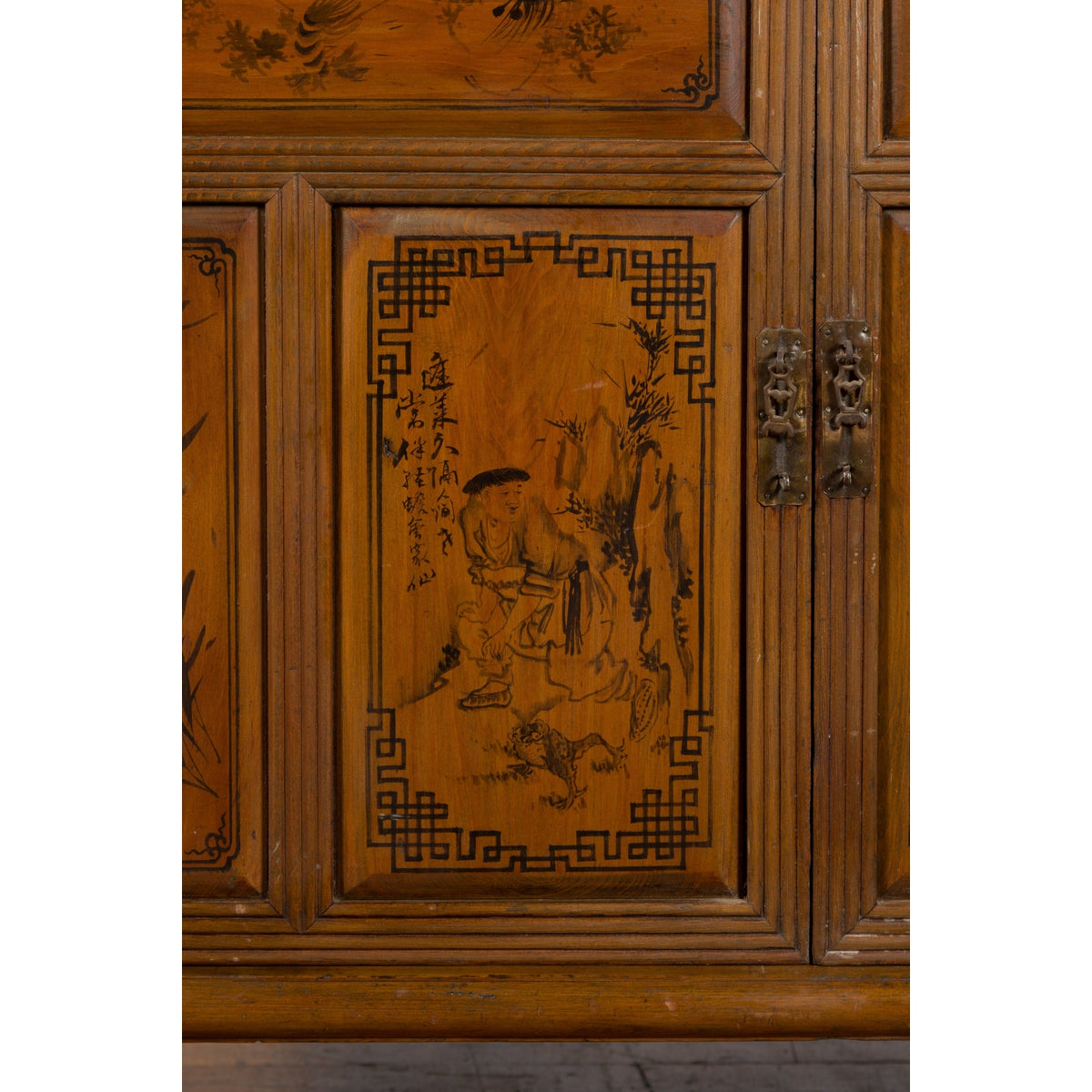 Chinese Early 20th Century Cabinet with Chinoiserie Décor, Doors and Drawers-10. Asian & Chinese Furniture, Art, Antiques, Vintage Home Décor for sale at FEA Home