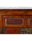 Antique Chinese Side Cabinet with Carved Panels, Gilt Accents and Hidden Drawers-10. Asian & Chinese Furniture, Art, Antiques, Vintage Home Décor for sale at FEA Home
