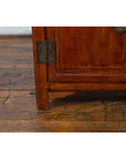 Antique Chinese Side Cabinet with Carved Panels, Gilt Accents and Hidden Drawers-12. Asian & Chinese Furniture, Art, Antiques, Vintage Home Décor for sale at FEA Home