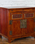 Antique Chinese Side Cabinet with Carved Panels, Gilt Accents and Hidden Drawers-16. Asian & Chinese Furniture, Art, Antiques, Vintage Home Décor for sale at FEA Home