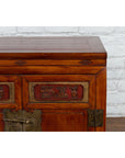 Antique Chinese Side Cabinet with Carved Panels, Gilt Accents and Hidden Drawers-7. Asian & Chinese Furniture, Art, Antiques, Vintage Home Décor for sale at FEA Home
