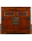 Antique Chinese Side Cabinet with Carved Panels, Gilt Accents and Hidden Drawers-8. Asian & Chinese Furniture, Art, Antiques, Vintage Home Décor for sale at FEA Home
