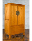 Chinese Qing Dynasty 19th Century Elmwood Cabinet with Carved Apron-14. Asian & Chinese Furniture, Art, Antiques, Vintage Home Décor for sale at FEA Home