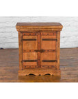 Small Rustic Indian Vintage Sheesham Wood Single Cabinet with Iron Hardware-9. Asian & Chinese Furniture, Art, Antiques, Vintage Home Décor for sale at FEA Home
