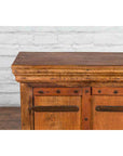 Small Rustic Indian Vintage Sheesham Wood Single Cabinet with Iron Hardware-10. Asian & Chinese Furniture, Art, Antiques, Vintage Home Décor for sale at FEA Home