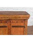 Small Rustic Indian Vintage Sheesham Wood Single Cabinet with Iron Hardware-11. Asian & Chinese Furniture, Art, Antiques, Vintage Home Décor for sale at FEA Home