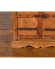Small Rustic Indian Vintage Sheesham Wood Single Cabinet with Iron Hardware-12. Asian & Chinese Furniture, Art, Antiques, Vintage Home Décor for sale at FEA Home