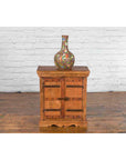 Small Rustic Indian Vintage Sheesham Wood Single Cabinet with Iron Hardware-3. Asian & Chinese Furniture, Art, Antiques, Vintage Home Décor for sale at FEA Home