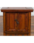 Chinese Early 20th Century Elmwood Bedside Cabinet with Scalloped Apron-7. Asian & Chinese Furniture, Art, Antiques, Vintage Home Décor for sale at FEA Home
