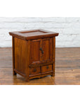 Chinese Early 20th Century Elmwood Bedside Cabinet with Scalloped Apron-9. Asian & Chinese Furniture, Art, Antiques, Vintage Home Décor for sale at FEA Home