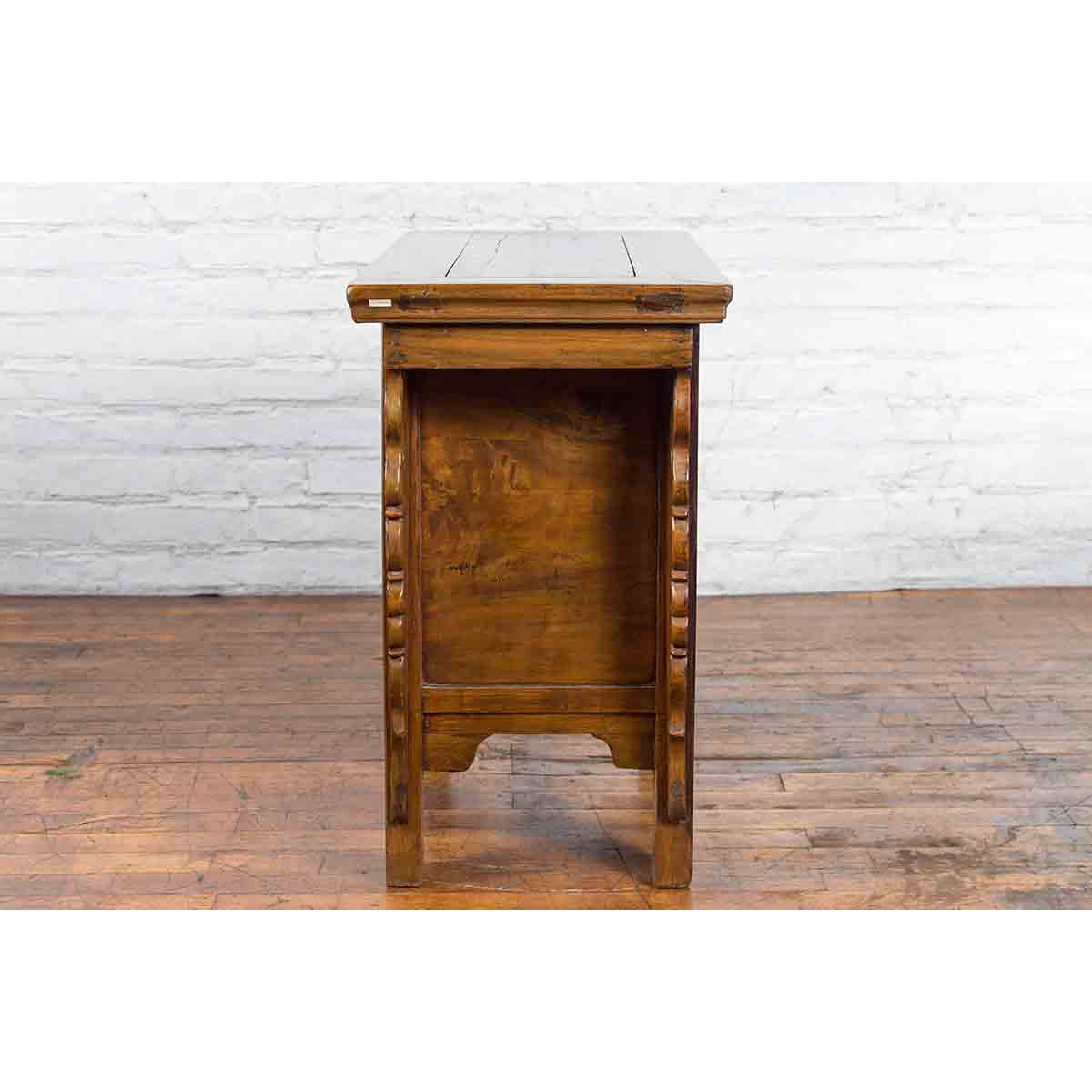 Chinese Qing Dynasty 19th Century Altar Coffer with Carved Geometric Motifs-20. Asian & Chinese Furniture, Art, Antiques, Vintage Home Décor for sale at FEA Home