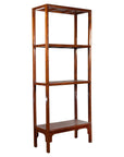 Chinese Early 20th Century Wooden Bookcase with Woven Rattan Shelves and Apron-1. Asian & Chinese Furniture, Art, Antiques, Vintage Home Décor for sale at FEA Home
