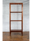 Chinese Early 20th Century Wooden Bookcase with Woven Rattan Shelves and Apron-3. Asian & Chinese Furniture, Art, Antiques, Vintage Home Décor for sale at FEA Home