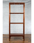 Chinese Early 20th Century Wooden Bookcase with Woven Rattan Shelves and Apron-5. Asian & Chinese Furniture, Art, Antiques, Vintage Home Décor for sale at FEA Home