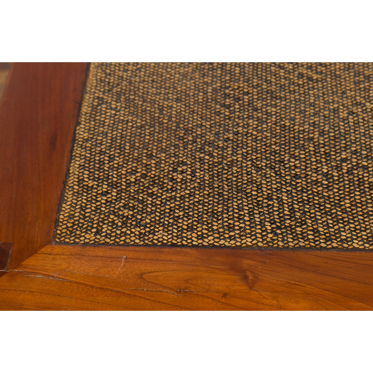 Chinese 19th Century Qing Dynasty Coffee Table with Rattan Top and Chow Legs-12. Asian & Chinese Furniture, Art, Antiques, Vintage Home Décor for sale at FEA Home