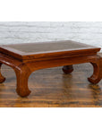 Chinese 19th Century Qing Dynasty Coffee Table with Rattan Top and Chow Legs-13. Asian & Chinese Furniture, Art, Antiques, Vintage Home Décor for sale at FEA Home
