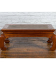 Chinese 19th Century Qing Dynasty Coffee Table with Rattan Top and Chow Legs-16. Asian & Chinese Furniture, Art, Antiques, Vintage Home Décor for sale at FEA Home