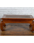 Chinese 19th Century Qing Dynasty Coffee Table with Rattan Top and Chow Legs-3. Asian & Chinese Furniture, Art, Antiques, Vintage Home Décor for sale at FEA Home