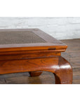 Chinese 19th Century Qing Dynasty Coffee Table with Rattan Top and Chow Legs-6. Asian & Chinese Furniture, Art, Antiques, Vintage Home Décor for sale at FEA Home