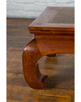 Chinese 19th Century Qing Dynasty Coffee Table with Rattan Top and Chow Legs-7. Asian & Chinese Furniture, Art, Antiques, Vintage Home Décor for sale at FEA Home