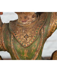 19th Century Balinese Hand-Carved and Painted Wooden Sculpture of a Young Dancer-9. Asian & Chinese Furniture, Art, Antiques, Vintage Home Décor for sale at FEA Home