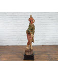 19th Century Balinese Hand-Carved and Painted Wooden Sculpture of a Young Dancer-12. Asian & Chinese Furniture, Art, Antiques, Vintage Home Décor for sale at FEA Home