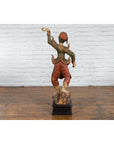 19th Century Balinese Hand-Carved and Painted Wooden Sculpture of a Young Dancer-13. Asian & Chinese Furniture, Art, Antiques, Vintage Home Décor for sale at FEA Home