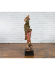 19th Century Balinese Hand-Carved and Painted Wooden Sculpture of a Young Dancer-14. Asian & Chinese Furniture, Art, Antiques, Vintage Home Décor for sale at FEA Home