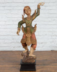 19th Century Balinese Hand-Carved and Painted Wooden Sculpture of a Young Dancer-3. Asian & Chinese Furniture, Art, Antiques, Vintage Home Décor for sale at FEA Home