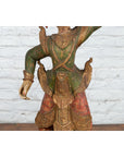 19th Century Balinese Hand-Carved and Painted Wooden Sculpture of a Young Dancer-5. Asian & Chinese Furniture, Art, Antiques, Vintage Home Décor for sale at FEA Home