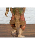 19th Century Balinese Hand-Carved and Painted Wooden Sculpture of a Young Dancer-11. Asian & Chinese Furniture, Art, Antiques, Vintage Home Décor for sale at FEA Home