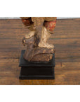19th Century Balinese Hand-Carved and Painted Wooden Sculpture of a Young Dancer-10. Asian & Chinese Furniture, Art, Antiques, Vintage Home Décor for sale at FEA Home