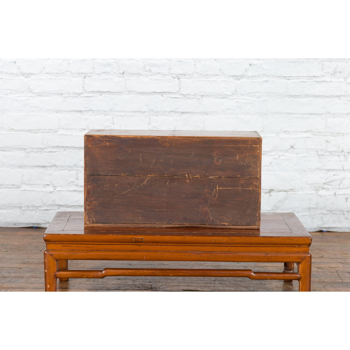 Chinese Elmwood Early 20th Century Makeup Chest with Doors and Drawers-11. Asian & Chinese Furniture, Art, Antiques, Vintage Home Décor for sale at FEA Home