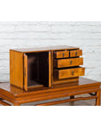 Chinese Elmwood Early 20th Century Makeup Chest with Doors and Drawers-3. Asian & Chinese Furniture, Art, Antiques, Vintage Home Décor for sale at FEA Home