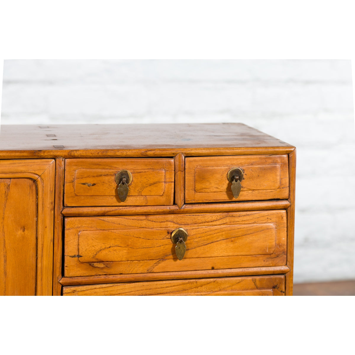 Chinese Elmwood Early 20th Century Makeup Chest with Doors and Drawers-6. Asian & Chinese Furniture, Art, Antiques, Vintage Home Décor for sale at FEA Home