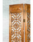 Four-Panel Screen with Geometric Fretwork Motifs-9. Asian & Chinese Furniture, Art, Antiques, Vintage Home Décor for sale at FEA Home