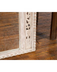 19th Century Painted Thai Mirror with Hand-Carved Scrolling Floral Décor-11. Asian & Chinese Furniture, Art, Antiques, Vintage Home Décor for sale at FEA Home