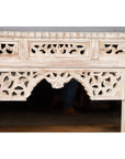 19th Century Painted Thai Mirror with Hand-Carved Scrolling Floral Décor-17. Asian & Chinese Furniture, Art, Antiques, Vintage Home Décor for sale at FEA Home