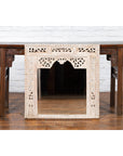 19th Century Painted Thai Mirror with Hand-Carved Scrolling Floral Décor-2. Asian & Chinese Furniture, Art, Antiques, Vintage Home Décor for sale at FEA Home