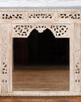 19th Century Painted Thai Mirror with Hand-Carved Scrolling Floral Décor-3. Asian & Chinese Furniture, Art, Antiques, Vintage Home Décor for sale at FEA Home