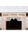 19th Century Painted Thai Mirror with Hand-Carved Scrolling Floral Décor-5. Asian & Chinese Furniture, Art, Antiques, Vintage Home Décor for sale at FEA Home