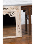 19th Century Painted Thai Mirror with Hand-Carved Scrolling Floral Décor-8. Asian & Chinese Furniture, Art, Antiques, Vintage Home Décor for sale at FEA Home