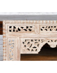 19th Century Painted Thai Mirror with Hand-Carved Scrolling Floral Décor-9. Asian & Chinese Furniture, Art, Antiques, Vintage Home Décor for sale at FEA Home