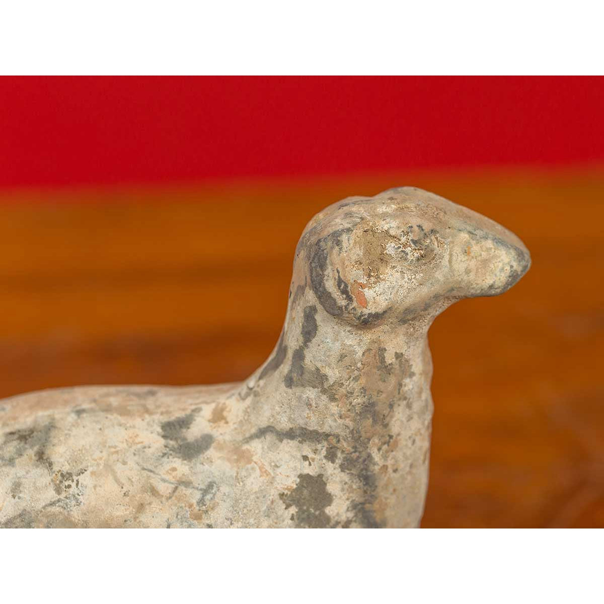 Small Chinese Han Dynasty Terracotta Sheep Mingqi, circa 202 BC-200 AD-8. Asian & Chinese Furniture, Art, Antiques, Vintage Home Décor for sale at FEA Home