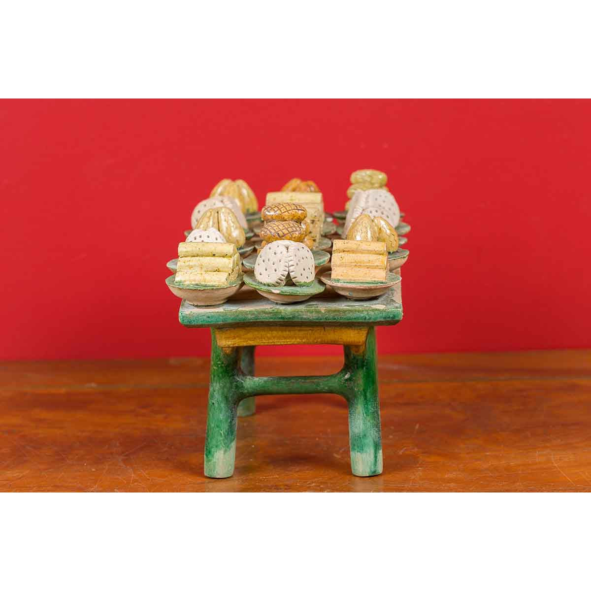 Ming Dynasty 15th or 16th Century Chinese Glazed Terracotta Funeral Table Mingqi-9. Asian & Chinese Furniture, Art, Antiques, Vintage Home Décor for sale at FEA Home