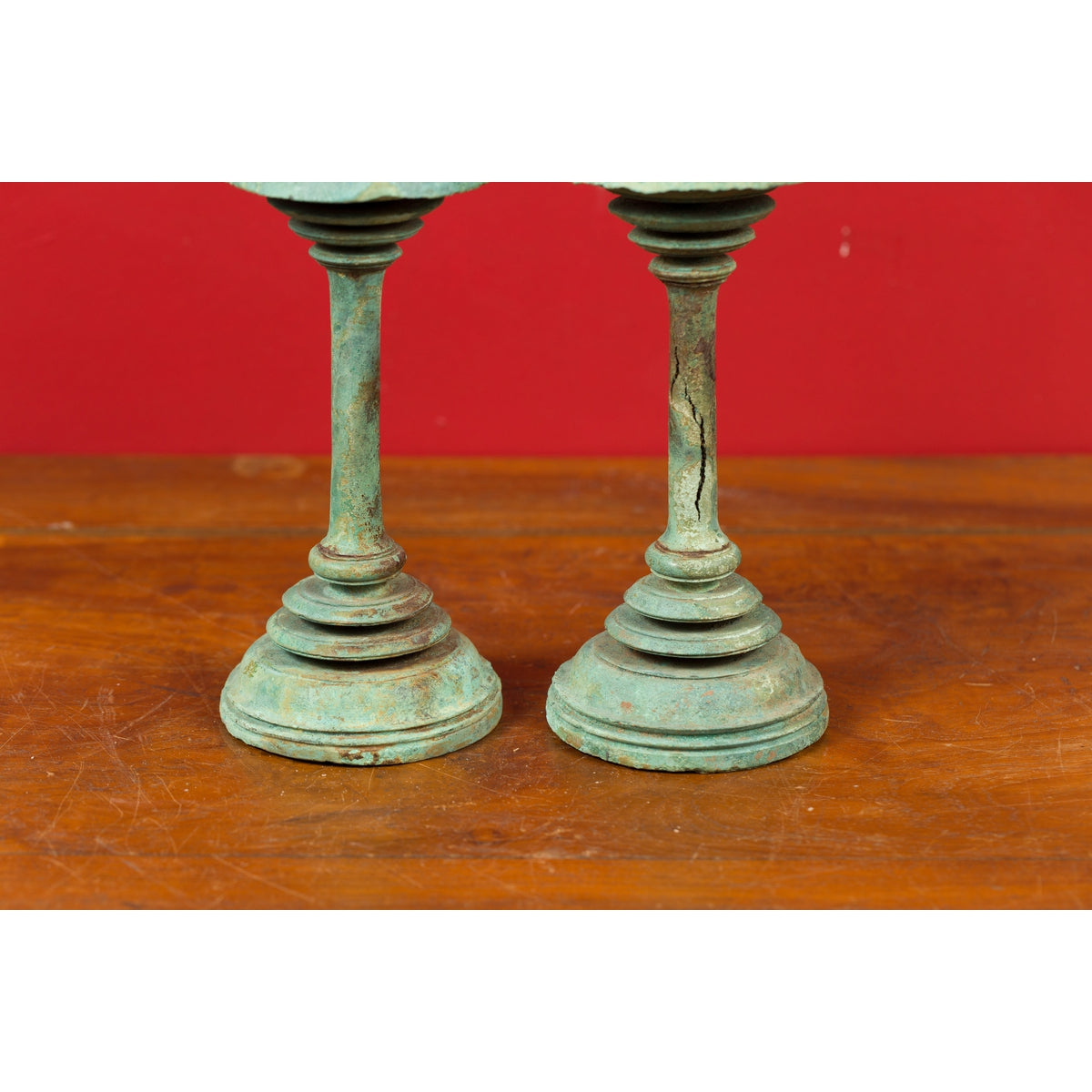 Pair of Angkor-Wat 12th Century Bronze Temple Oil Lamps from the Khmer Empire-6. Asian & Chinese Furniture, Art, Antiques, Vintage Home Décor for sale at FEA Home