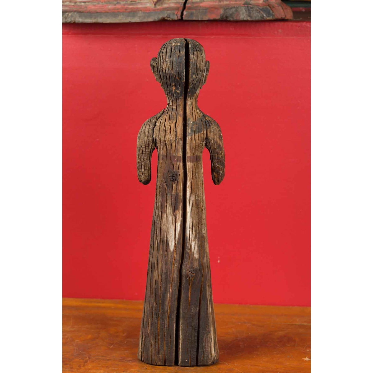 Chinese Han Dynasty Period Carved Wood Tomb Figure of a Priest, circa 200 BC-11. Asian & Chinese Furniture, Art, Antiques, Vintage Home Décor for sale at FEA Home